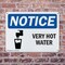 Signmission Hot Surface Sign, 7 in H x 10 in W, Plastic, Very Hot Water OS-2PACK-NS-P-710-L-18871 - alternate 3